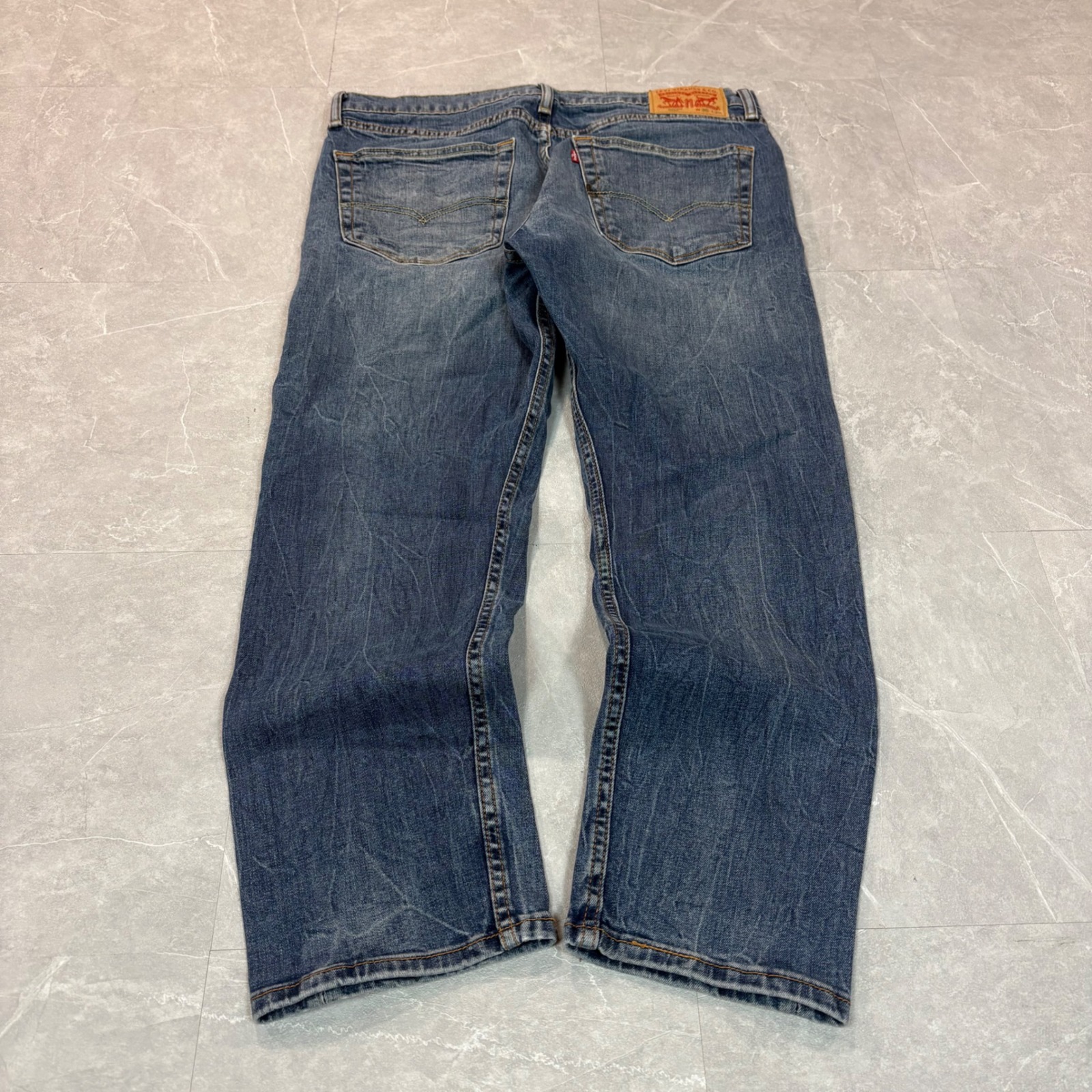 Levis 502 Regular Taper Mens Blue Jeans Medium Wash Denim W36 L29